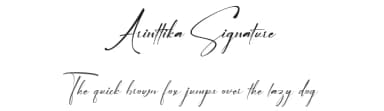 Arinttika Signature by Namara Creative — Script Handwritten Font — thumbnail 1