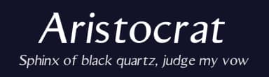 Aristocrat by men_bahaffey — Sans Serif Font — thumbnail 2