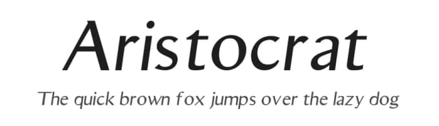 Aristocrat by men_bahaffey — Sans Serif Font