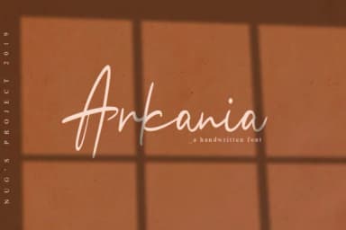 Arkania Font by Andrie Nugrie — Script Handwritten Font — thumbnail 1