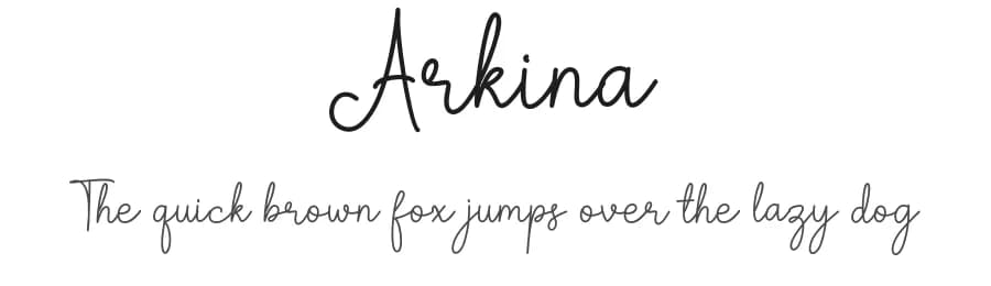 Arkina by Sibelumpagi — Script Handwritten Font