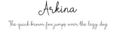 Arkina by Sibelumpagi — Script Handwritten Font — thumbnail 1