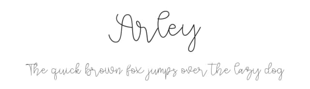 Arley by infontree store — Script Handwritten Font