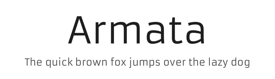 Armata by Sorkin Type Co — Sans Serif Font