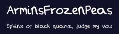 ArminsFrozenPeas by Jamie III — Script Handwritten Font — thumbnail 2