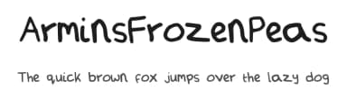 ArminsFrozenPeas by Jamie III — Script Handwritten Font — thumbnail 1