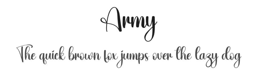 Army by Scratchones — Script Handwritten Font