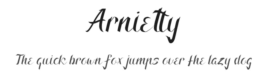 Arnietty by Ef Studio — Script Handwritten Font