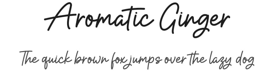 Aromatic Ginger by Graphix Line Studio — Script Handwritten Font