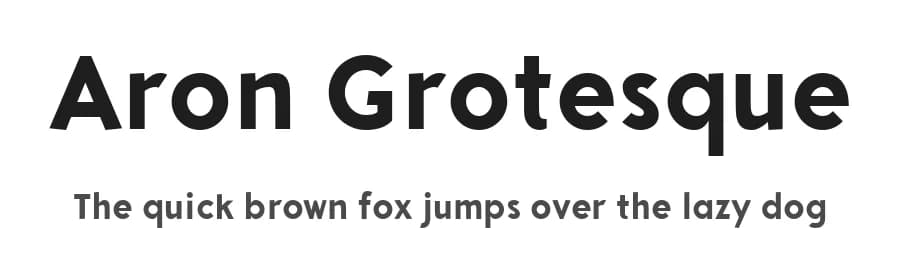 Aron Grotesque by Andrea Cerboneschi — Sans Serif Font