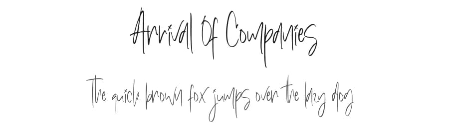 Arrival Of Companies by Asd Studio — Script Handwritten Font