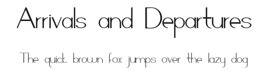 Arrivals and Departures by Dismantle Destroy — Sans Serif Font