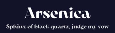 Arsenica by Zetafonts — Serif Font — thumbnail 2