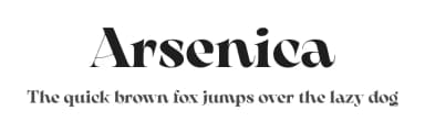 Arsenica by Zetafonts — Serif Font — thumbnail 1