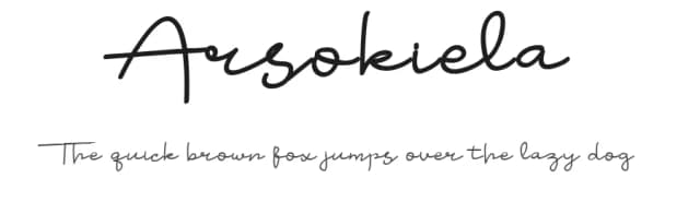 Arsokiela by Tutusee Studio — Script Handwritten Font