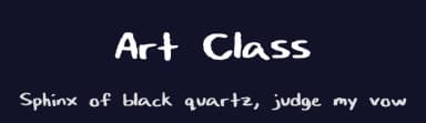 Art Class by cat — Script Handwritten Font — thumbnail 2