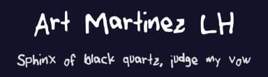 Art Martinez LH by Art Martinez — Script Handwritten Font — thumbnail 2