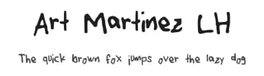 Art Martinez LH by Art Martinez — Script Handwritten Font — thumbnail 1