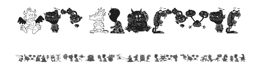 Art Monsters by Manfred Klein — Dingbats Font