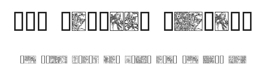 Art Nouveau Flowers by House of Lime — Dingbats Font