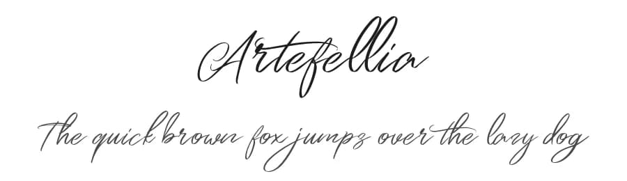 Artefellia by FHFont — Script Handwritten Font