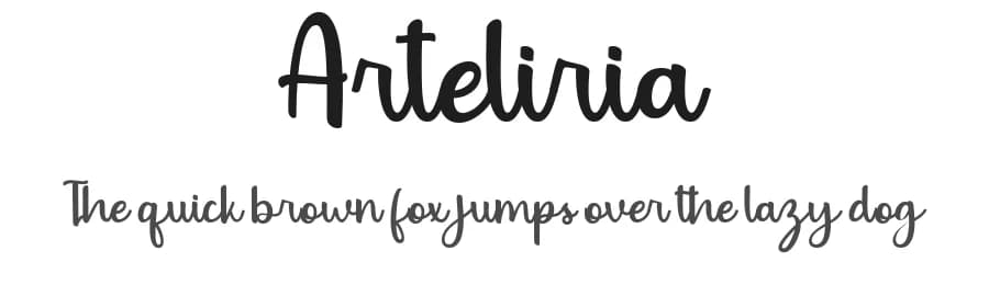 Arteliria by Rifastudio — Script Handwritten Font