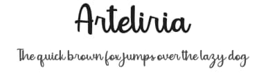 Arteliria by Rifastudio — Script Handwritten Font — thumbnail 1