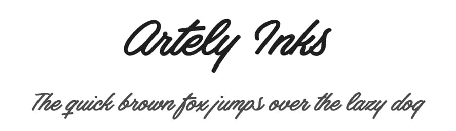 Artely Inks by Måns Grebäck — Script Handwritten Font
