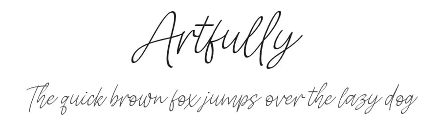 Artfully by Niskala Huruf — Script Handwritten Font