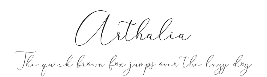 Arthalia by Sarif Letter — Script Handwritten Font