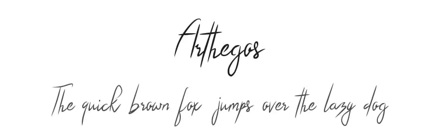 Arthegos by Digital Typeface Studio — Script Handwritten Font
