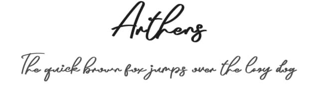 Arthens by Aditya Rezki Apriyadi — Script Handwritten Font