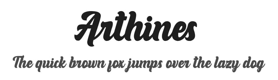 Arthines by Hanzel Space — Script Handwritten Font