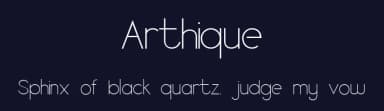 Arthique by SheillaType — Sans Serif Font — thumbnail 2