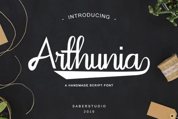 Arthunia Script Font by Saber Studio — Script Handwritten Font — preview 1
