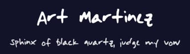 Art Martinez by Art Martinez — Script Handwritten Font — thumbnail 2