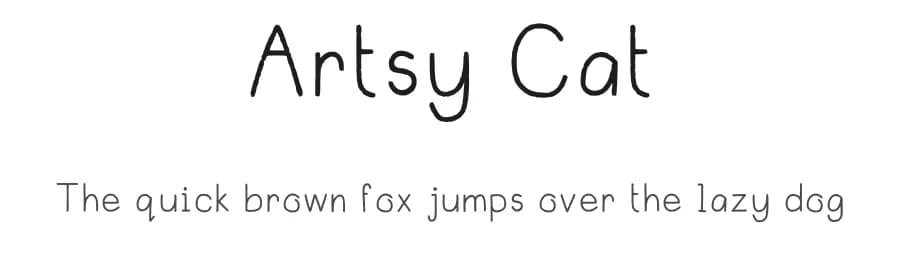 Artsy Cat by Arty Crumbs — Script Handwritten Font