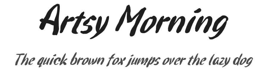 Artsy Morning by Eko Bimantara — Script Handwritten Font — preview 1