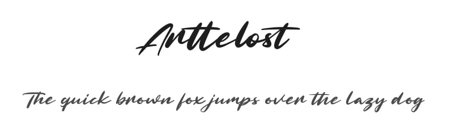 Arttelost by Maulana Creative — Script Handwritten Font