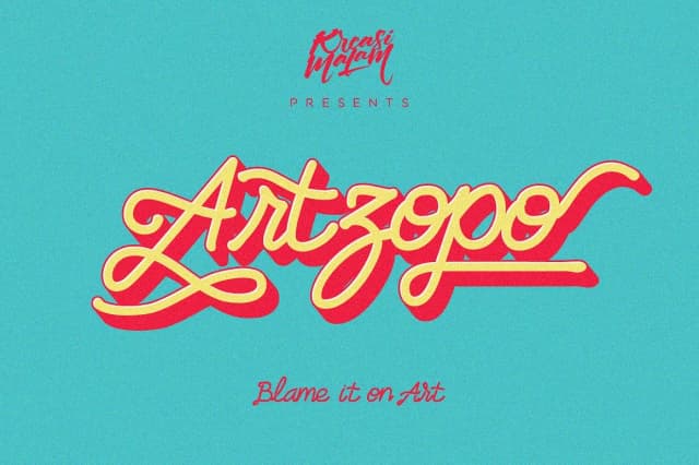 Artzopo Font by KreasiMalam — Script Handwritten Font