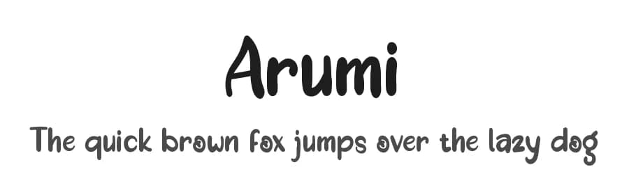 Arumi by twinletter — Script Handwritten Font