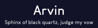 Arvin by Chen Yining — Sans Serif Font — thumbnail 2