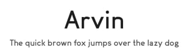 Arvin by Chen Yining — Sans Serif Font — thumbnail 1
