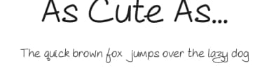 As Cute As... by Steve Gardner — Script Handwritten Font — thumbnail 1