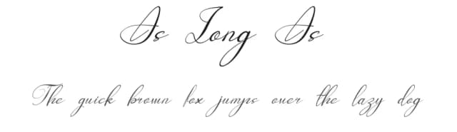 As Long As by Design Vector10 — Script Handwritten Font