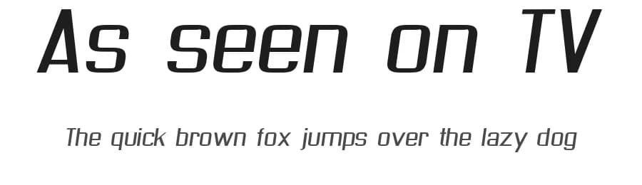 As seen on TV by Pizzadude — Sans Serif Font