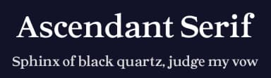 Ascendant Serif by Ef Studio — Serif Font — thumbnail 2
