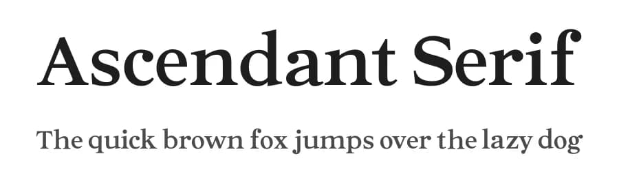 Ascendant Serif by Ef Studio — Serif Font