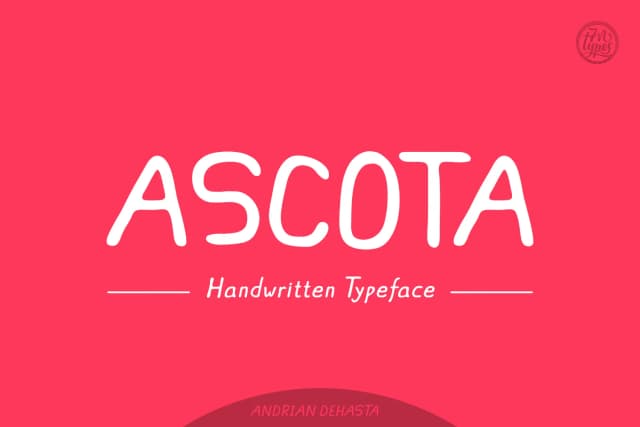 Ascota Font by Andrian Dehasta — Script Handwritten Font