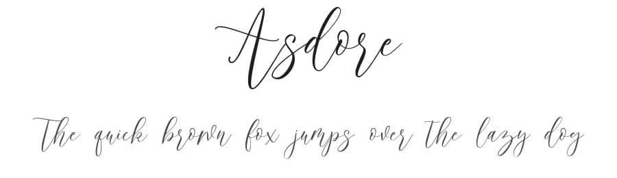 Asdore by Moriztype — Script Handwritten Font